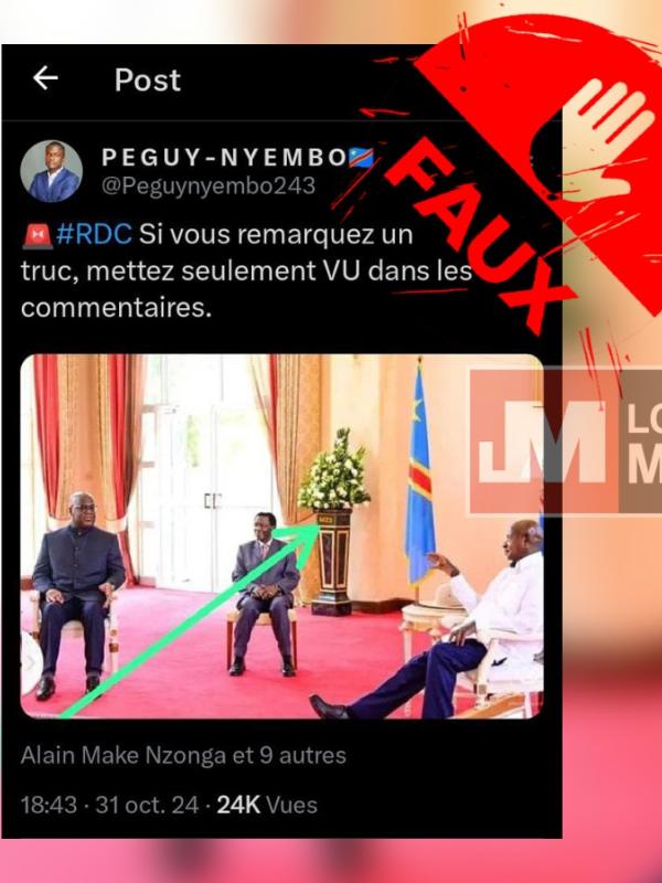 Photo truquée de Félix Tshisekedi et Yoweri Museveni