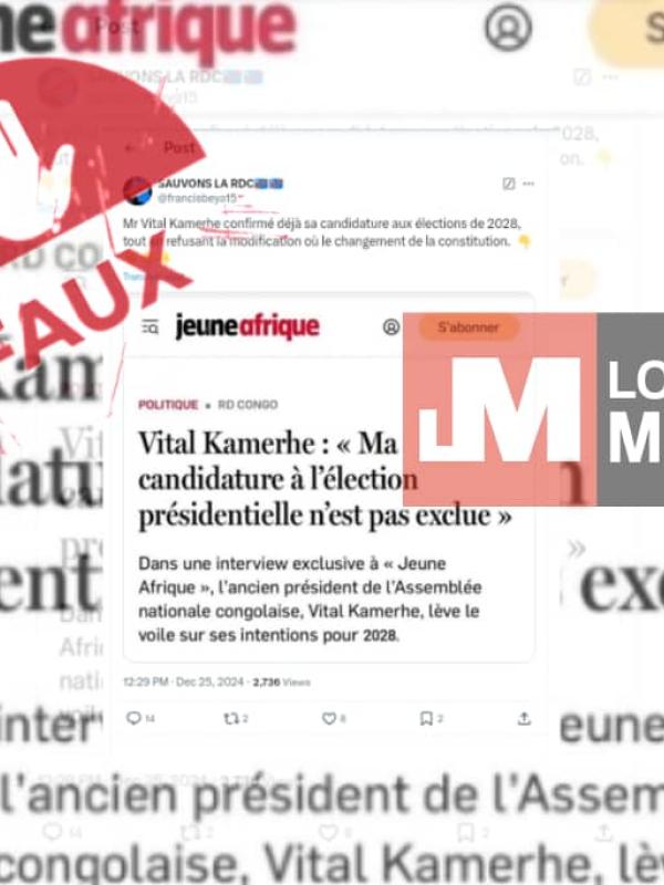 Prétendue déclaration de Vital Kamerhe sur la présidentielle de 2028