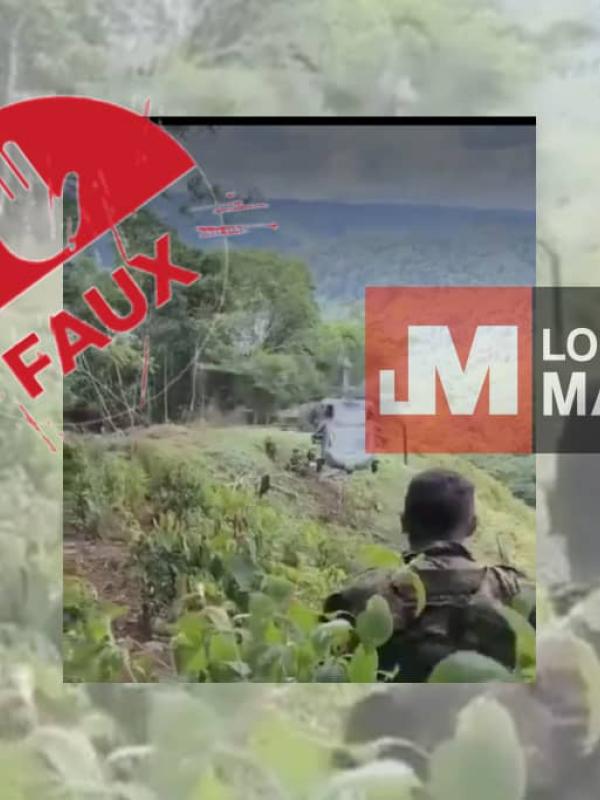 Capture d'écran de la publication d'une vidéo prétendant montrer un déploiement des militaires congolais à Walikale dans le Nord-Kivu