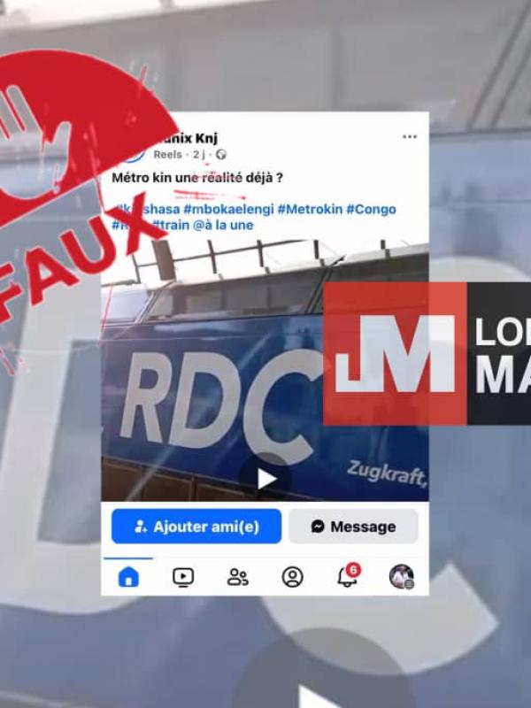 Un train faussement attribué à la RDC