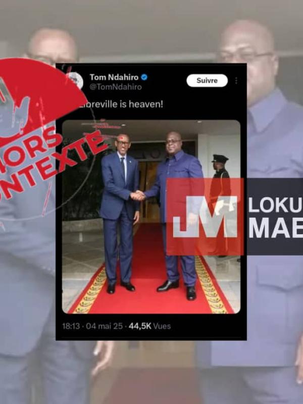 Une photo de Tshisekedi et Kagame datant de 2019