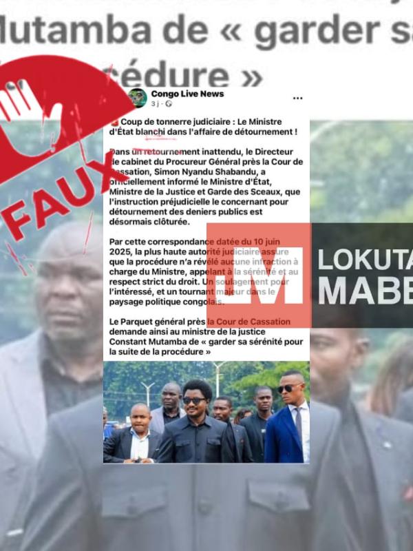 Constant Mutamba, ex-ministre de la Justice 