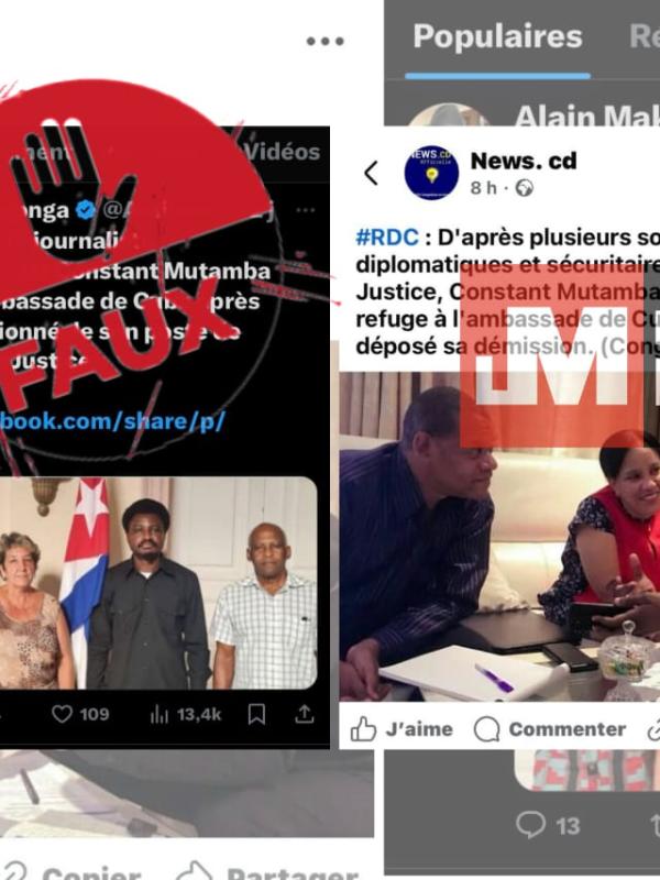 Des anciennes photos de Constant Mutamba avec l’ancienne ambassadrice du Cuba et les membres de l’Institut cubain d’amitié avec les peuples 