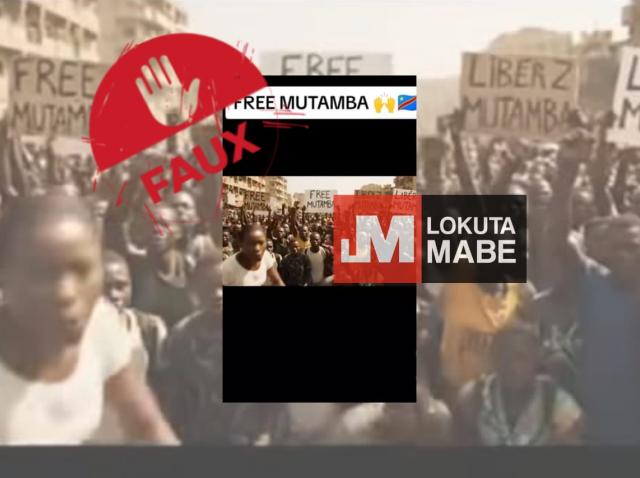 Capture d'écran d'une vidéo générée par l'IA autour du procès Mutamba