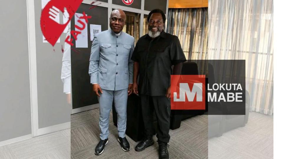 Martin Fayulu et Joseph Kabila. Attention : c'est une génération de l'IA